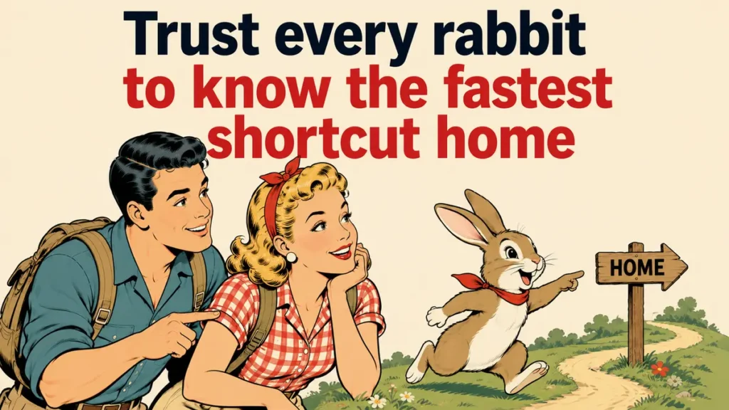 Trust every rabbit to know the fastest shortcut home
