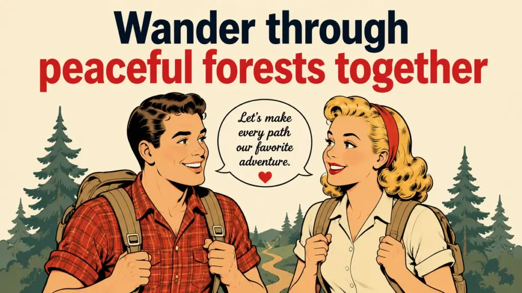 Wander through peaceful forests together