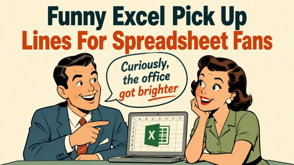 Funny Excel Pick Up Lines For Spreadsheet Fans